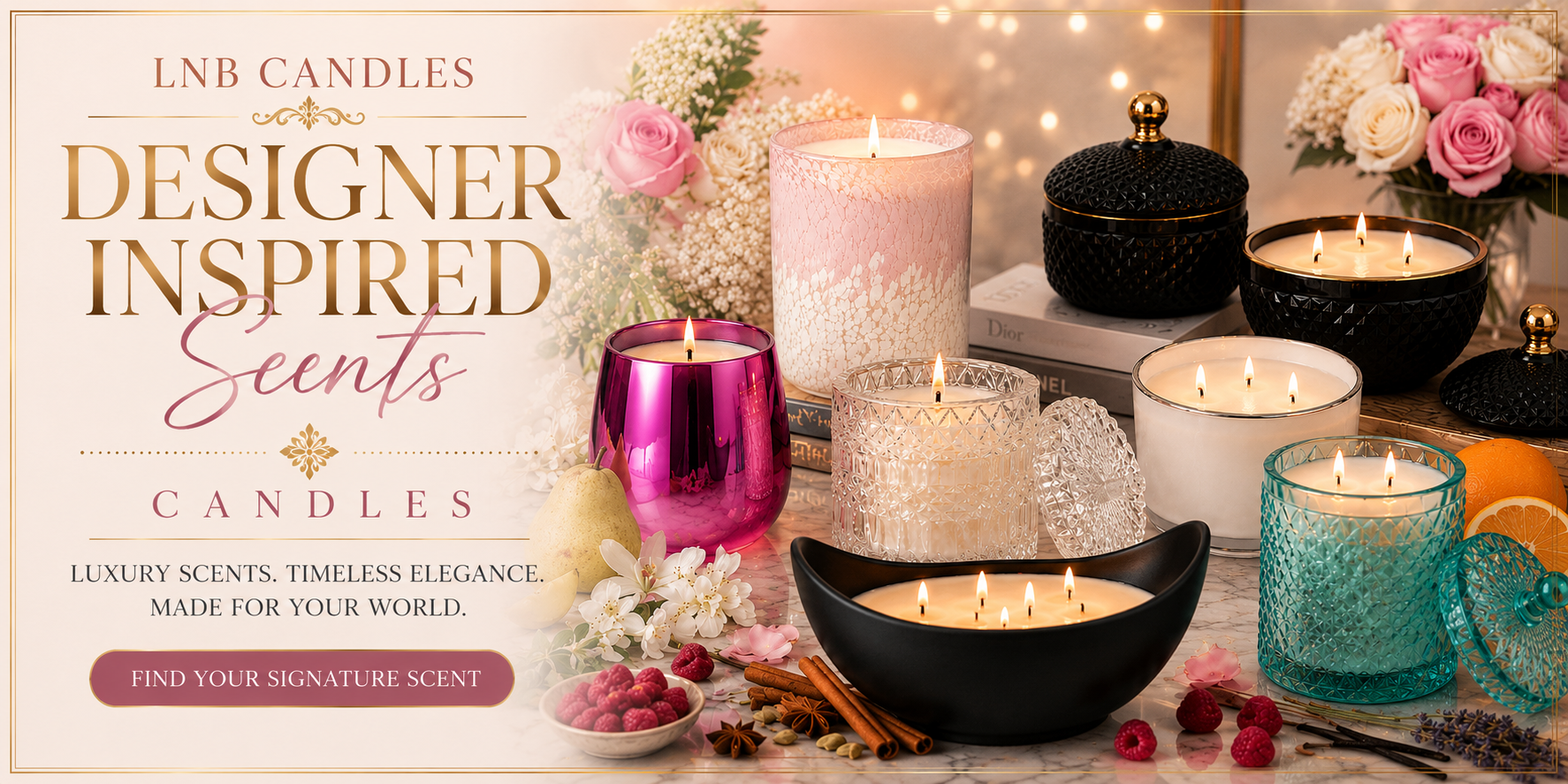 DESIGNER INSPIRED SCENTED CANDLES