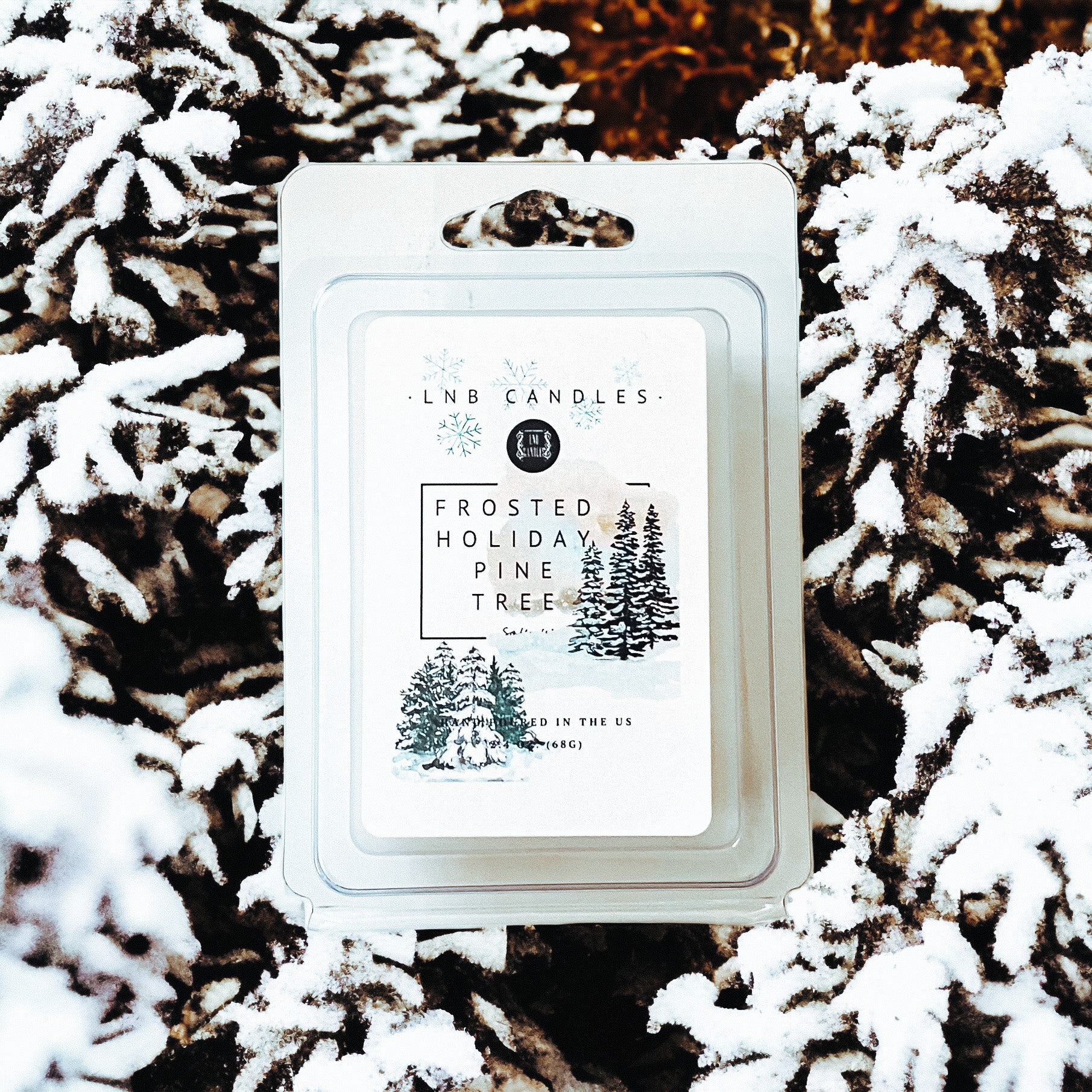 Frosted Holiday Pine Tree Wax Melt Soy 3 PACK