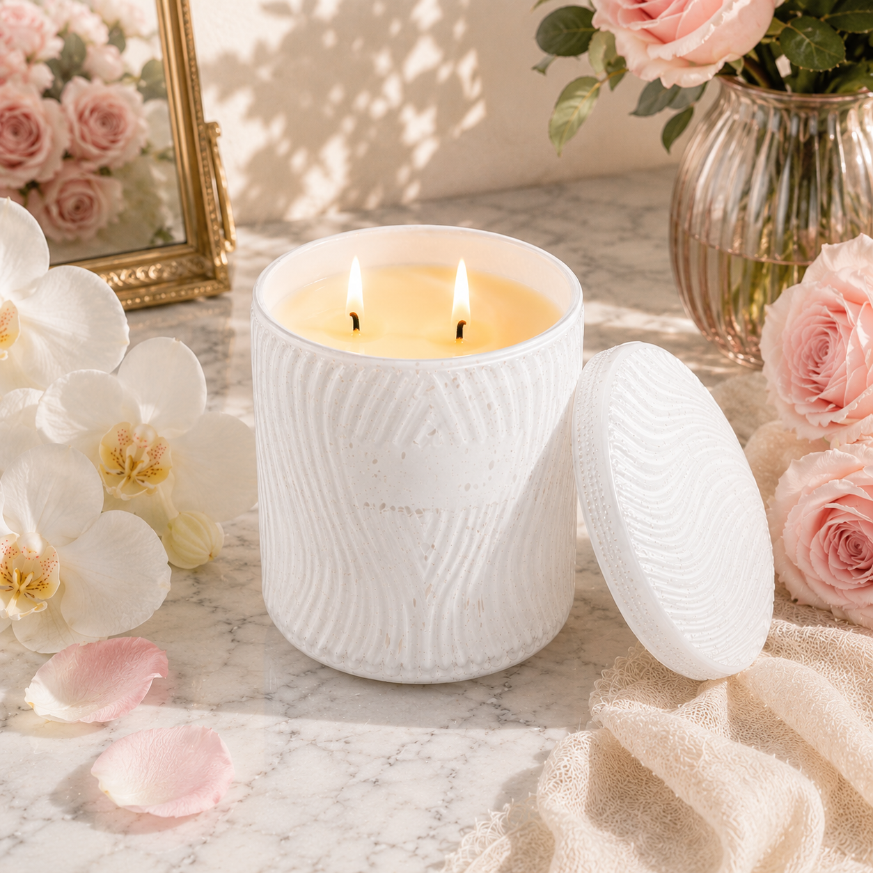 Summer In Florence Floral Scent Candle Clean Ingredients