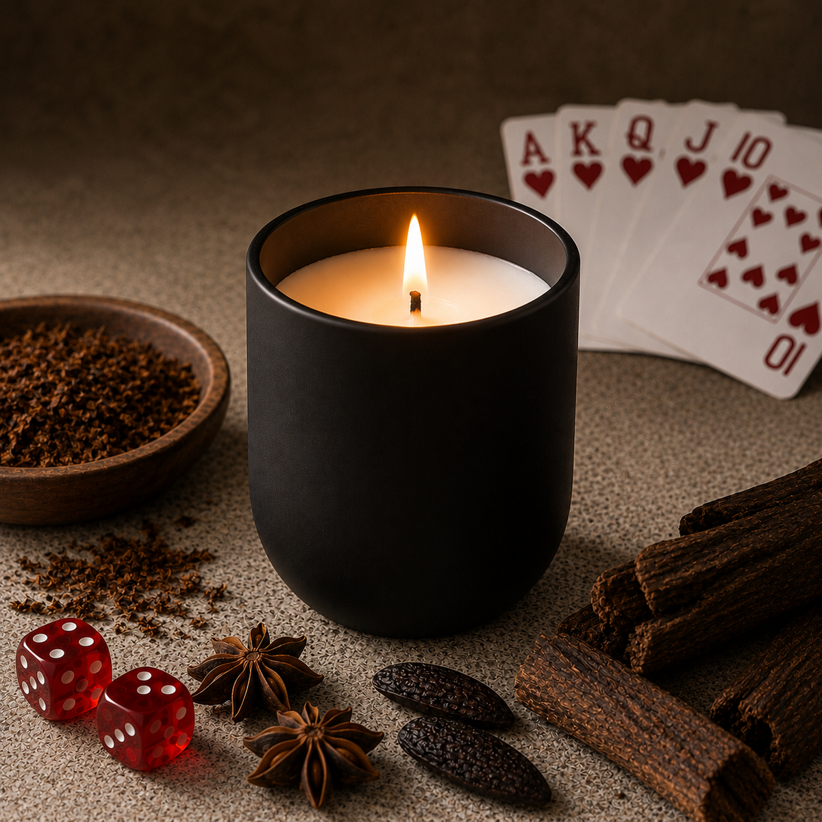 Vegas Matte Black Candle
