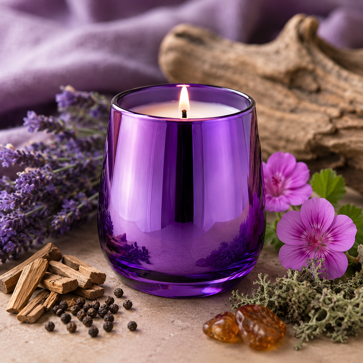 Just Dance Candle Home Decor Scent Lavender Sandalwood Geraniums
