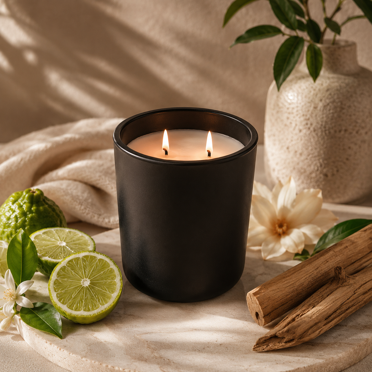 Misty Air Candle | Bergamot & Sandalwood Scented Candle | Luxury Home Fragrance | Hand Poured in USA