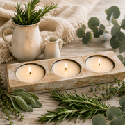 Farmhouse Candle 3 Holder Herb Garden Scent