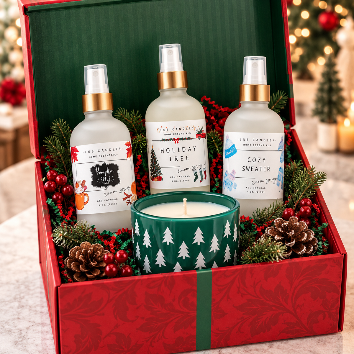 Holiday Gift Box – Candle & Room Spray Gift Set