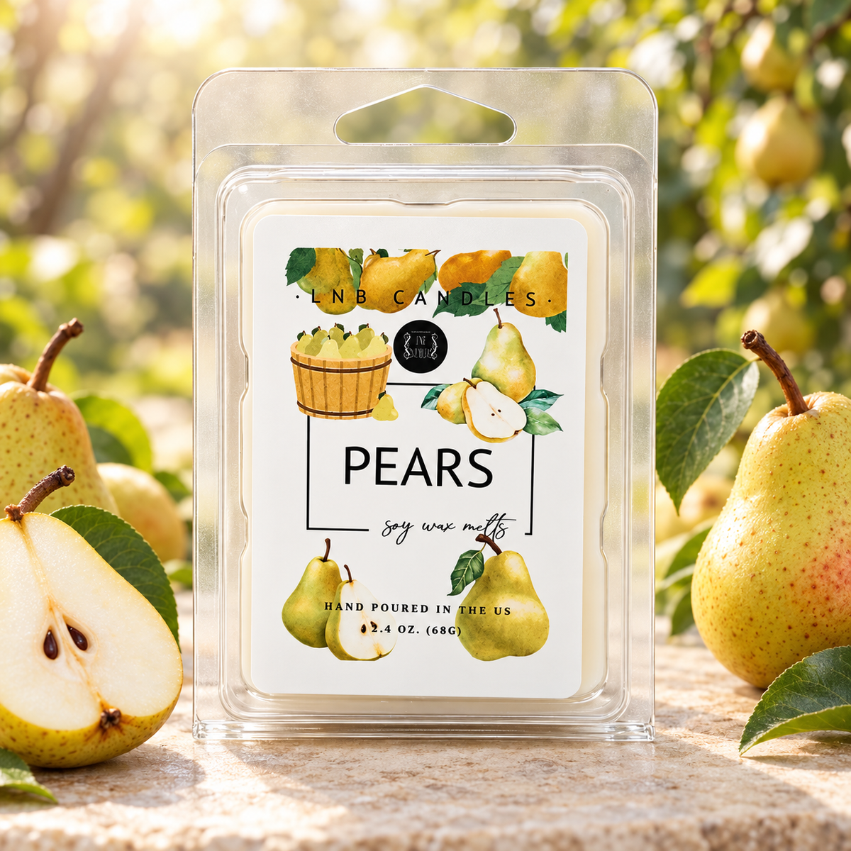 Pear Scent Wax Melt Tarts 3 PACK