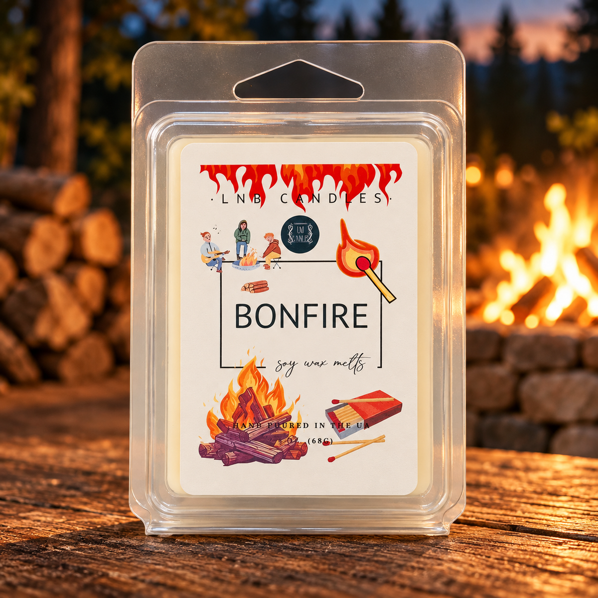 Bonfire Campfire Scent Wax Melts 3 PACK