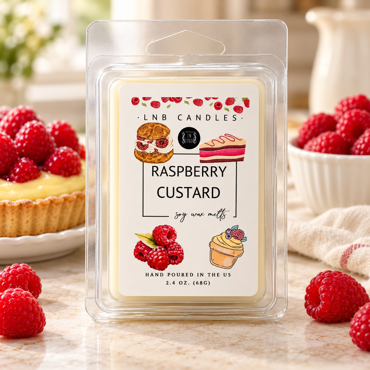 Raspberry Custard Scent Wax Melt 3 PACK
