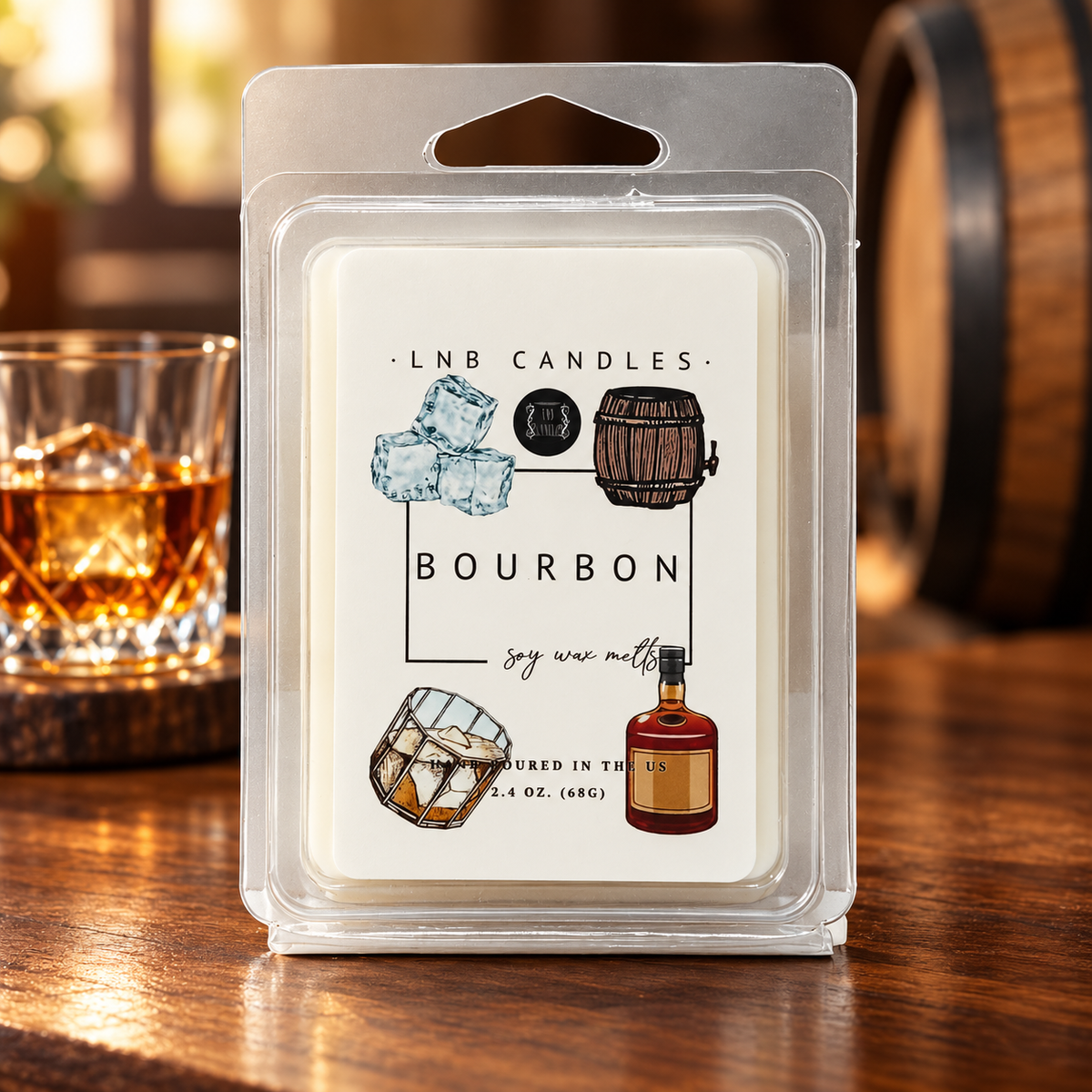 Bourbon Scented Wax Melts 3 PACK