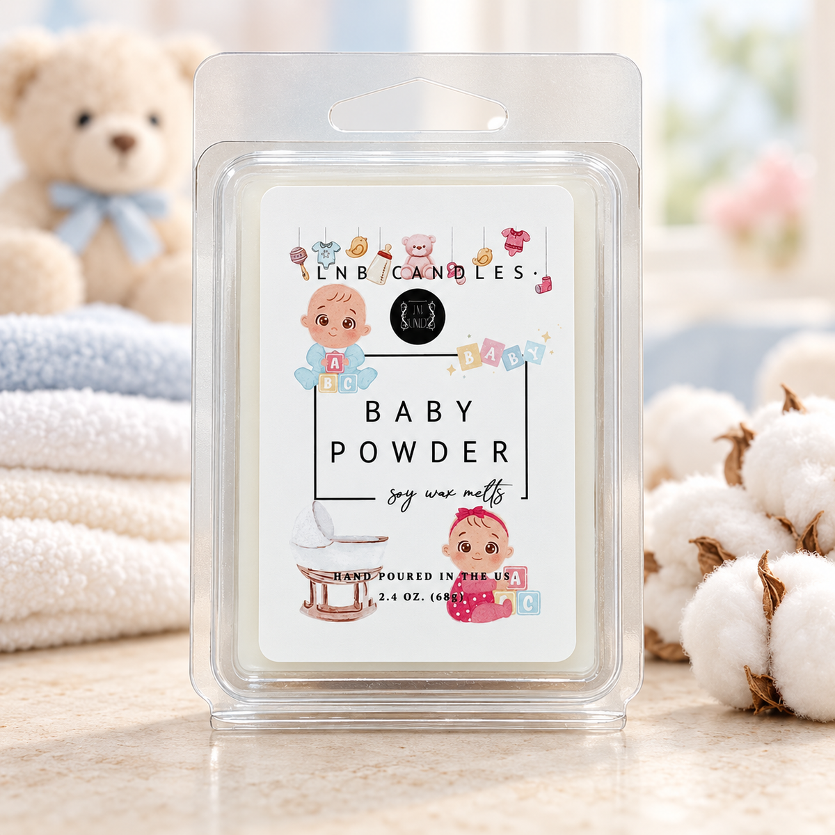 Baby Shower Powder Soy Wax Melts 3 PACK Scent