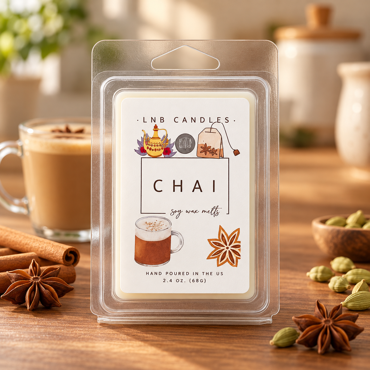 Chai Scent Soy Wax Melts Clean Ingredients 3 PACK