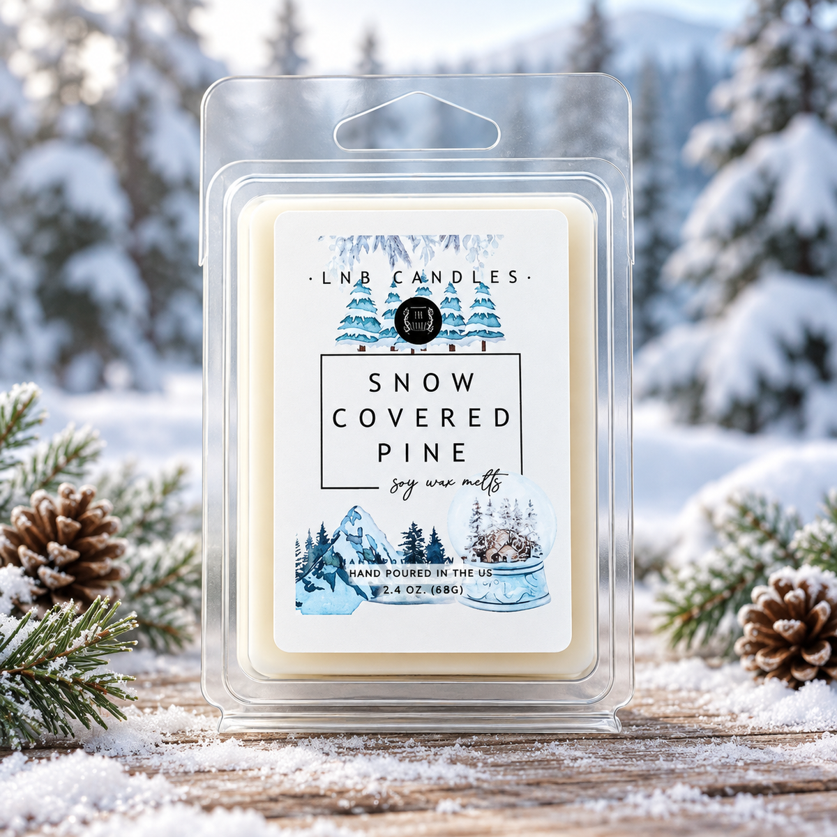 Snow Covered Pine Melts Soy Wax 3 Pack