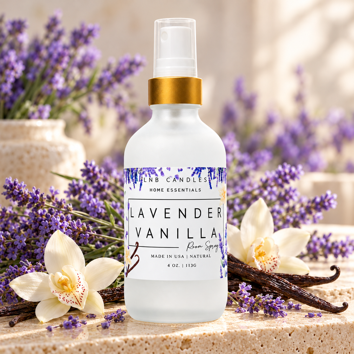 Lavender Vanilla Room & Linen Spray – Relaxing Air Freshener