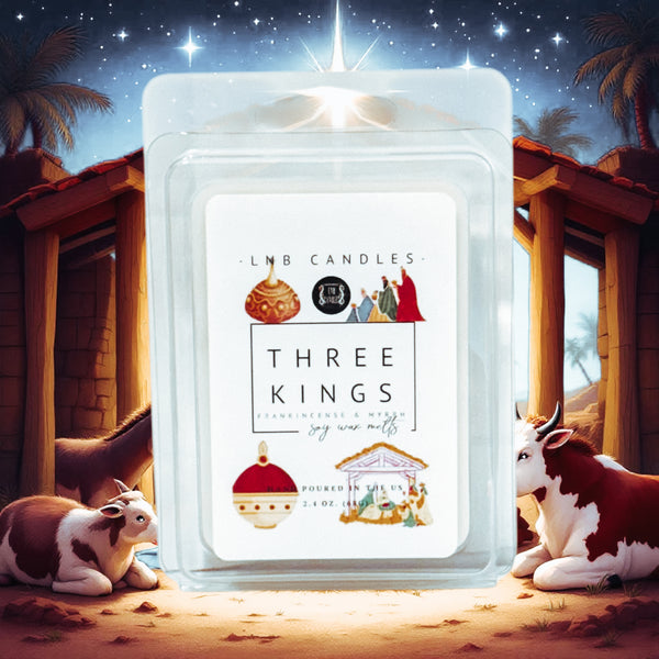 Three Kings Soy Wax Melt 3 PACK frankincense and Myrhh