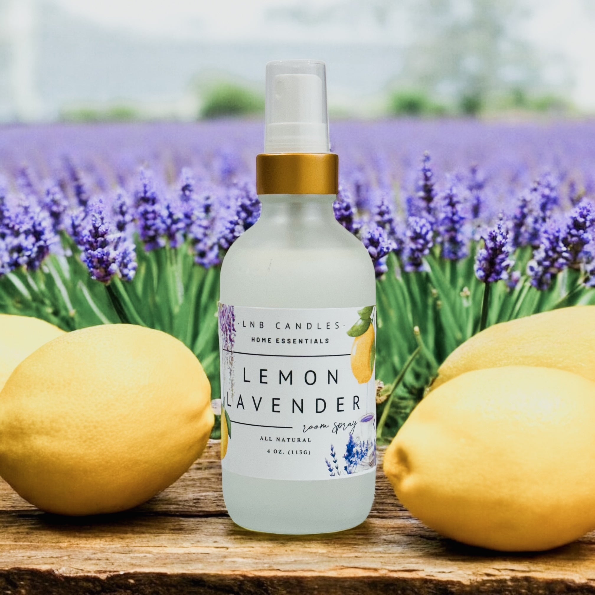 Lemon Lavender Room & Linen Spray – Fresh Citrus Lavender Air Freshener