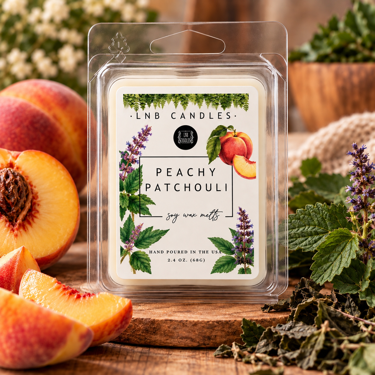 Patchouli & Peach Soy Wax Melts | 3-Pack