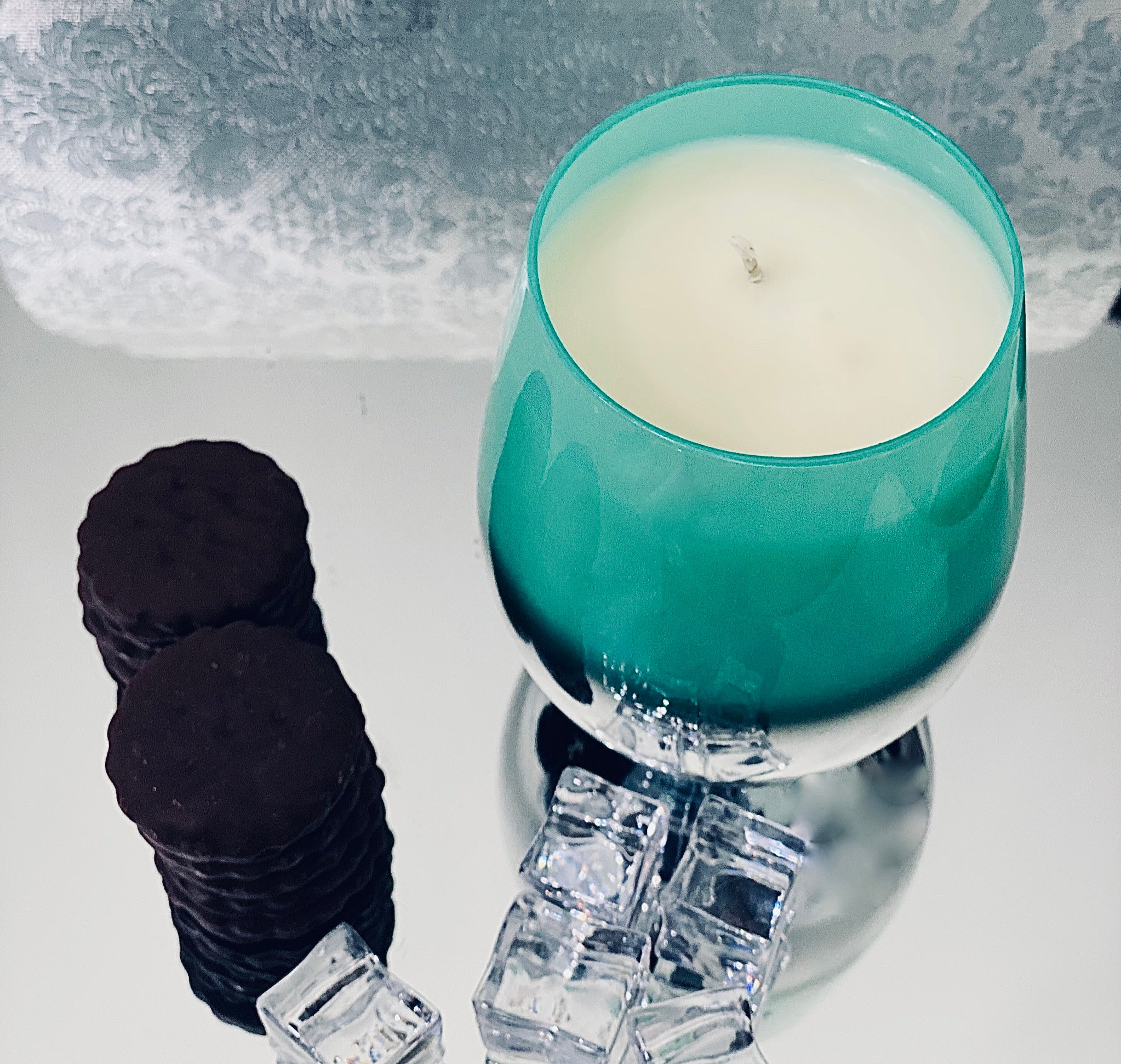 Mint Frapp Candle Home Decor Inspired by Thin Mints and Mint Frappuccino - LNB Luxury Candles Home Decor