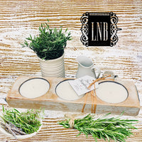 Farmhouse Candle 3 Holder Herb Garden Scent