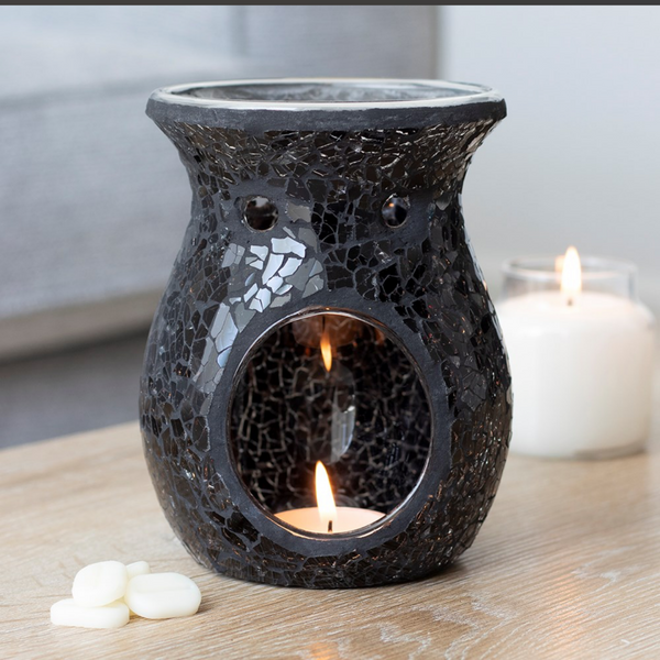 Black Glass Wax Melt And Essential Oil Warmer – LNB Luxury Candles Home  Decor
