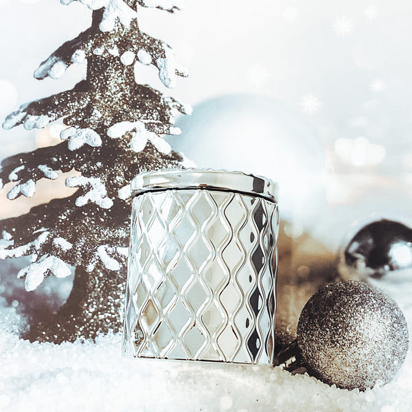 Holiday Snow Covered Pine Candle