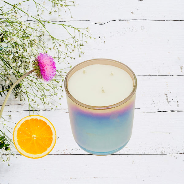 Sweet N Spicy Candle Scent Citrus Orange Floral Mush